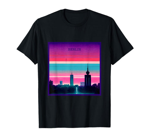Vaporwave City Berlin Aesthetic T-Shirt - Unique Graphic for Adults - T-Shirt, Sweatshirt, Hoodie