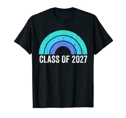 Rainbow Class 2027 T-Shirt - Unique Graphic Men Women - T-Shirt, Sweatshirt, Hoodie