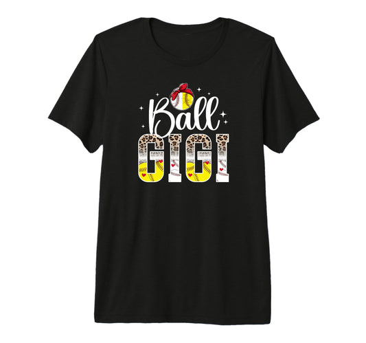 Ball Gigi Leopard Baseball Softball Gigi T-Shirt - Novelty Apparel Unisex - T-Shirt, Sweatshirt, Hoodie