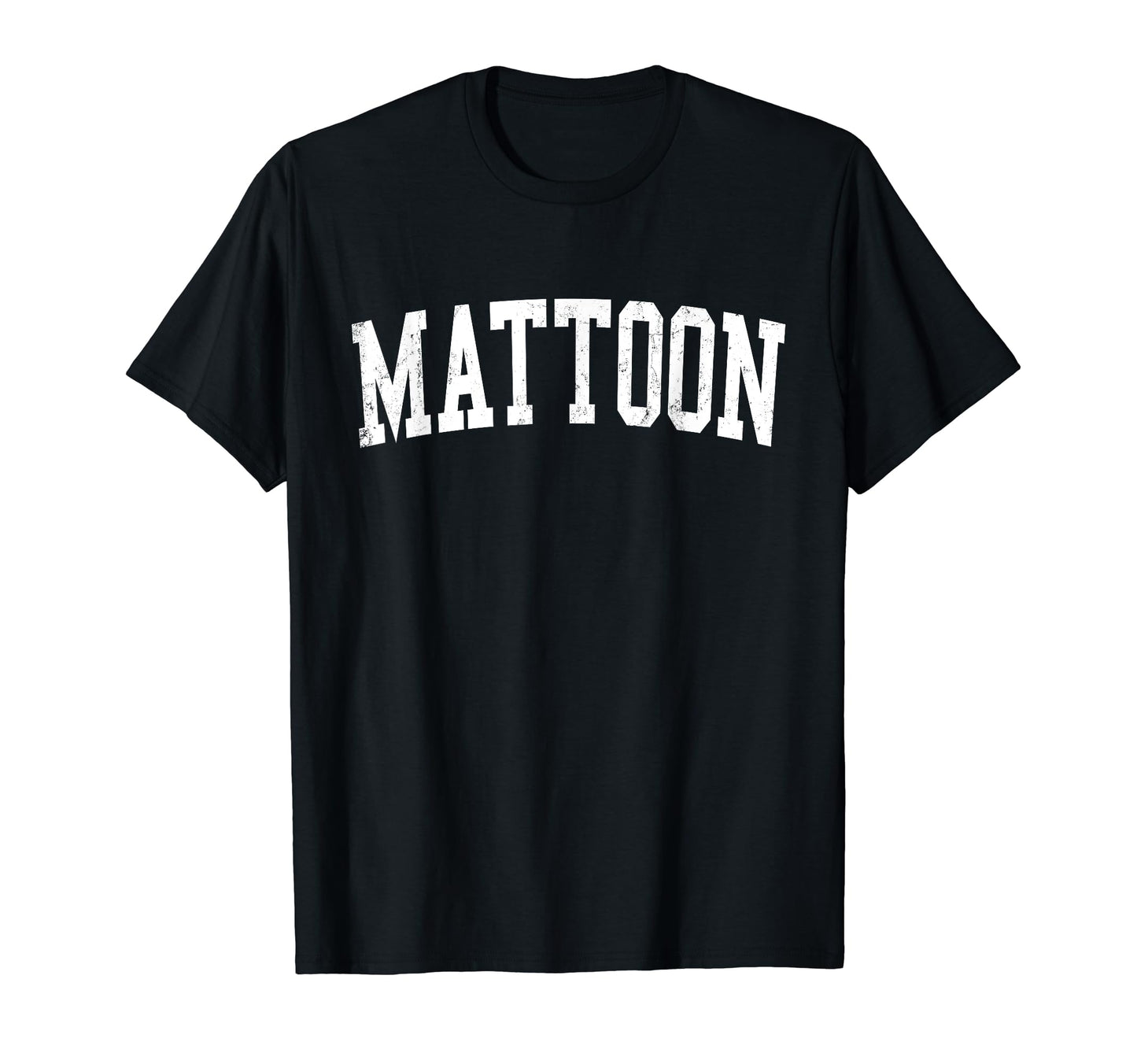Mattoon Il Distressed White Varsity T-Shirt - Trendy Graphic for Adults - T-Shirt, Sweatshirt, Hoodie