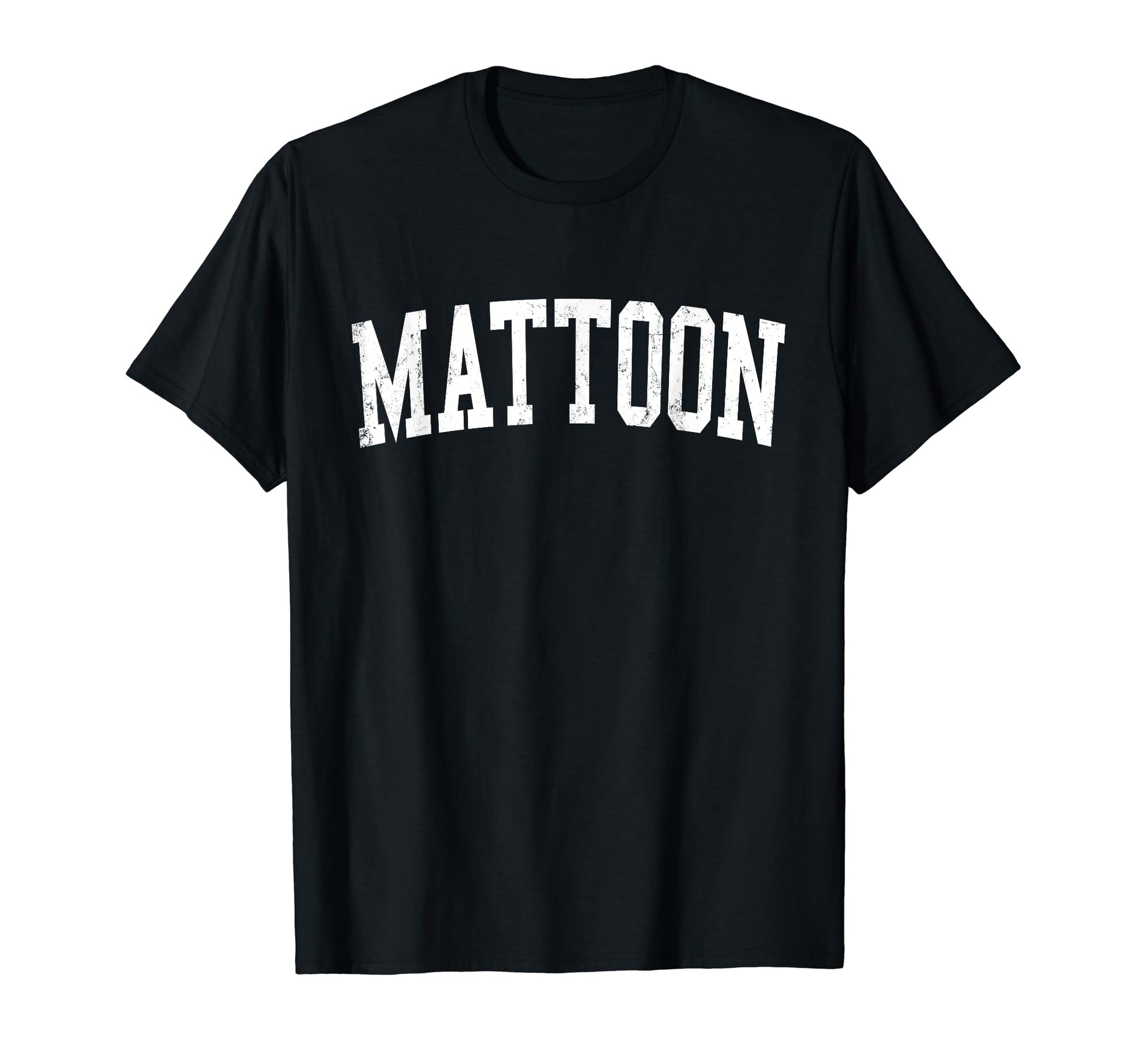 Mattoon Il Distressed White Varsity T-Shirt - Trendy Graphic for Adults - T-Shirt, Sweatshirt, Hoodie