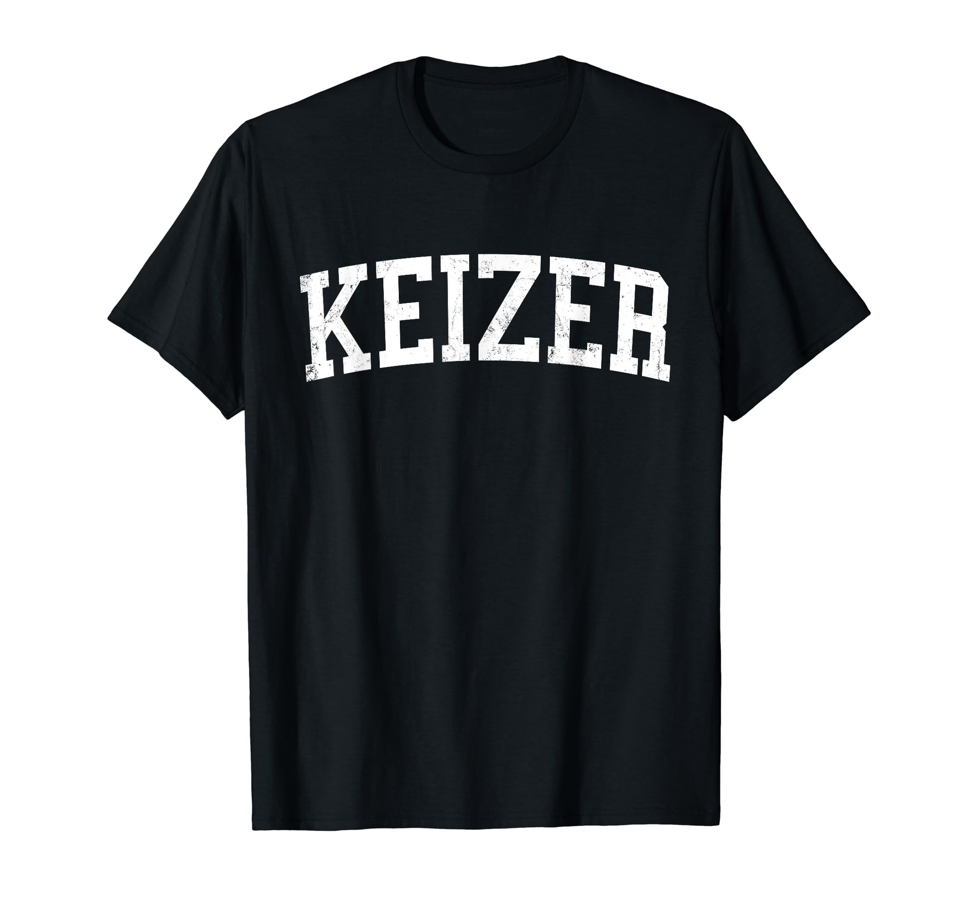 Keizer Or Distressed White Varsity T-Shirt - Novelty Apparel for Adults - T-Shirt, Sweatshirt, Hoodie