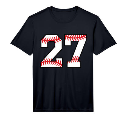Baseball Number 27 Performance T-Shirt - Custom Art Print Unisex - T-Shirt, Sweatshirt, Hoodie