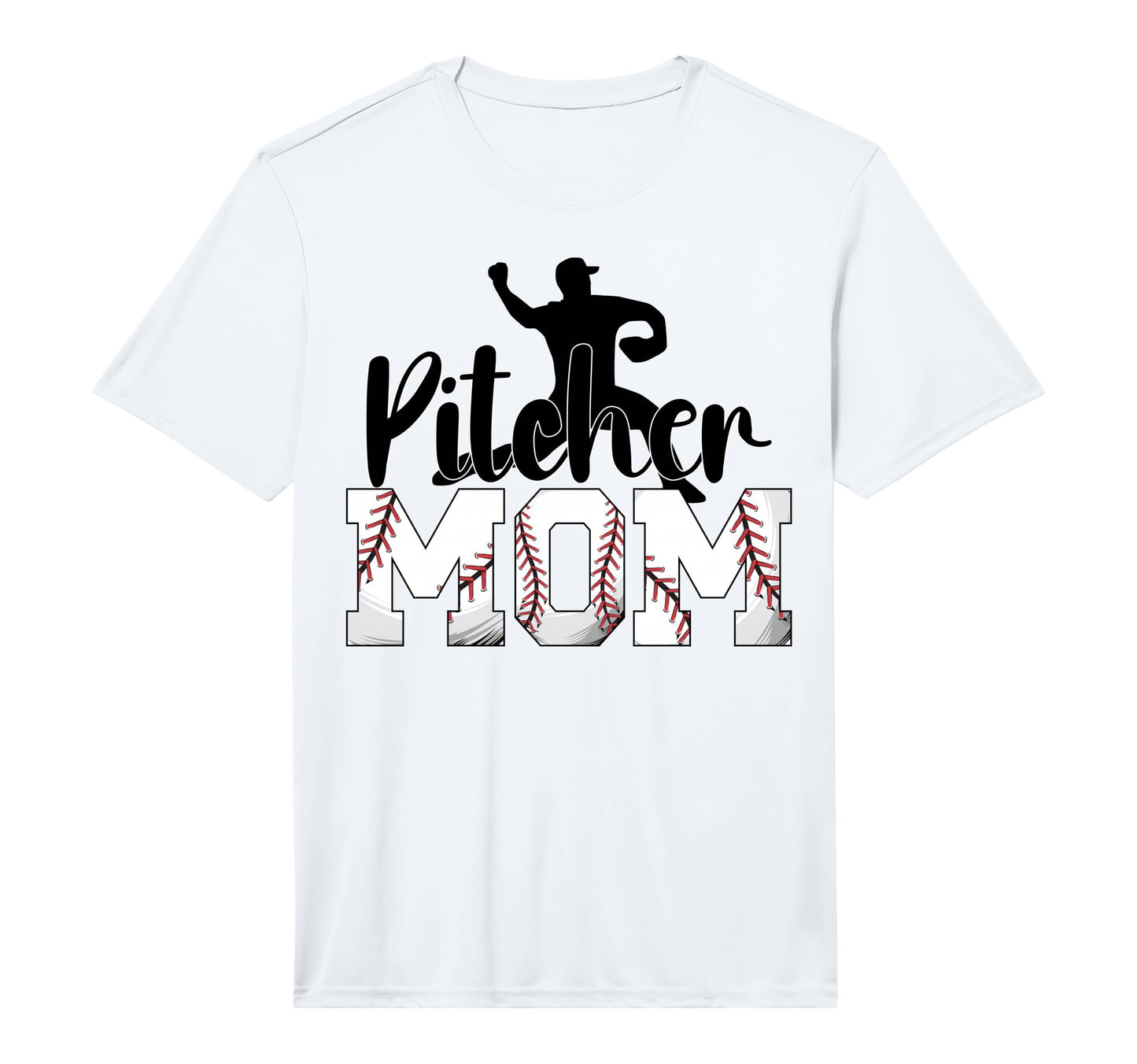Mens Pitcher Mom Baseball Pitcher T-Shirt - Minimalist Print for Adults - T-Shirt, Sweatshirt, Hoodie