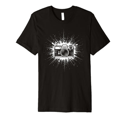 Camera Photo Photography Flash Lens T-Shirt - Custom Art Print Men Women - T-Shirt, Sweatshirt, Hoodie