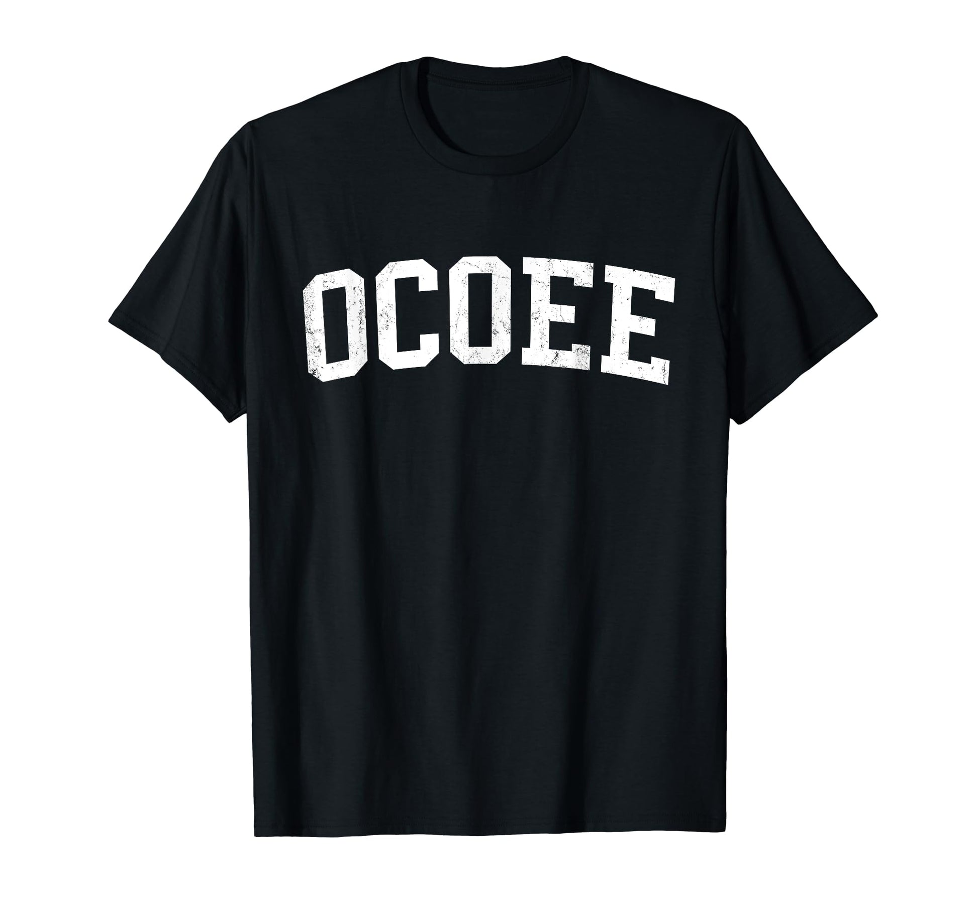 Ocoee Fl Distressed White Varsity T-Shirt - Trendy Graphic for Adults - T-Shirt, Sweatshirt, Hoodie