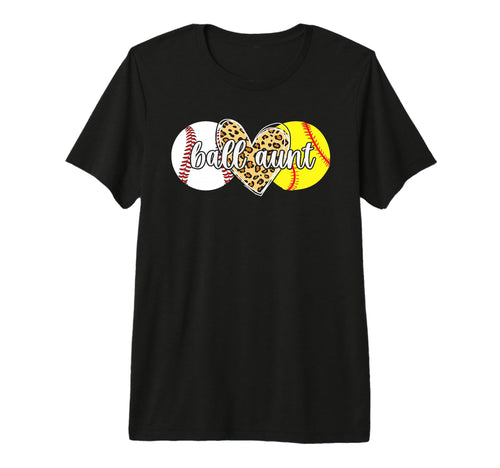 Ball Aunt Softball Baseball Aunt Ballers T-Shirt - Unique Graphic Unisex - T-Shirt, Sweatshirt, Hoodie