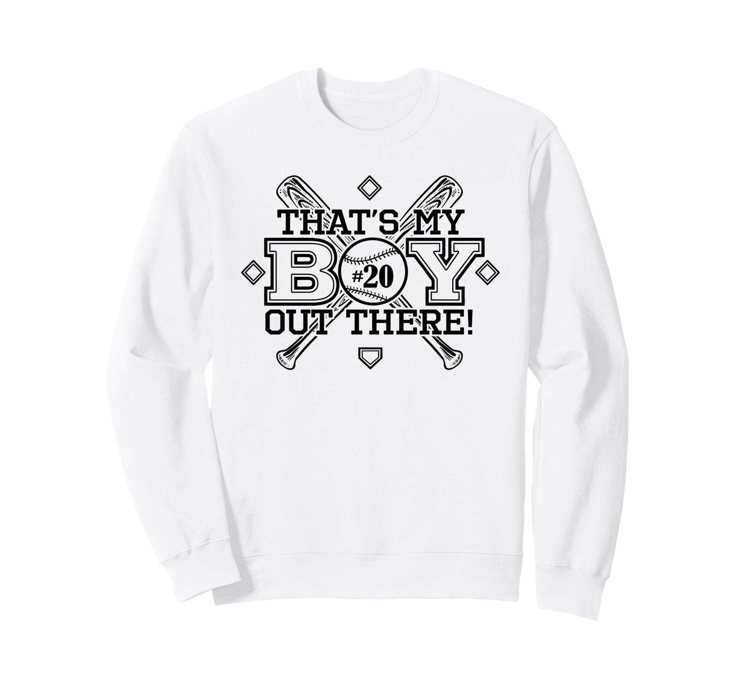 Baseball Mom Dad Thats My Proud Sweatshirt - Graphic Print for Adults - T-Shirt, Sweatshirt, Hoodie