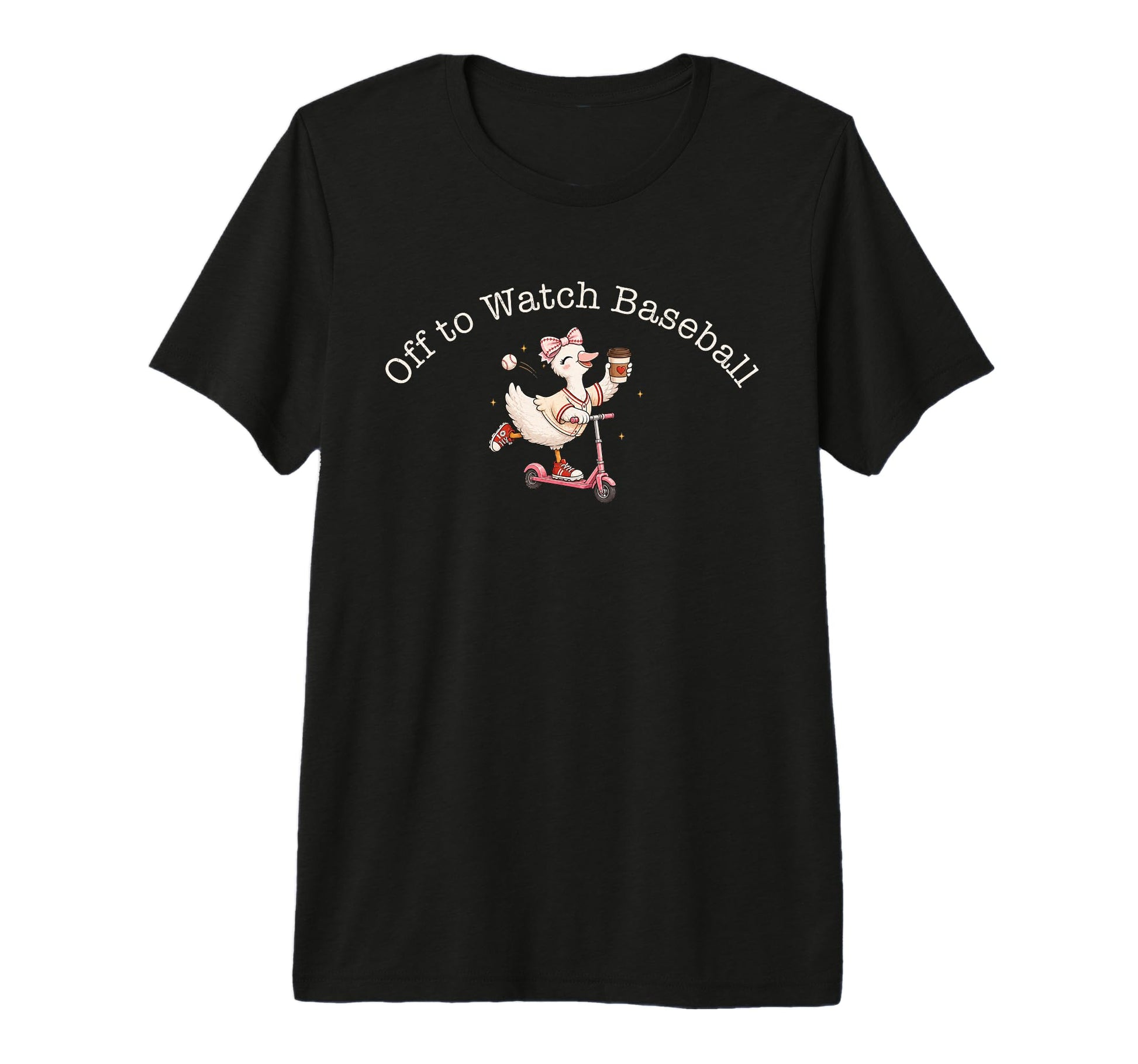 Off To Watch Baseball Funny Goose T-Shirt - Custom Art Print Unisex - T-Shirt, Sweatshirt, Hoodie