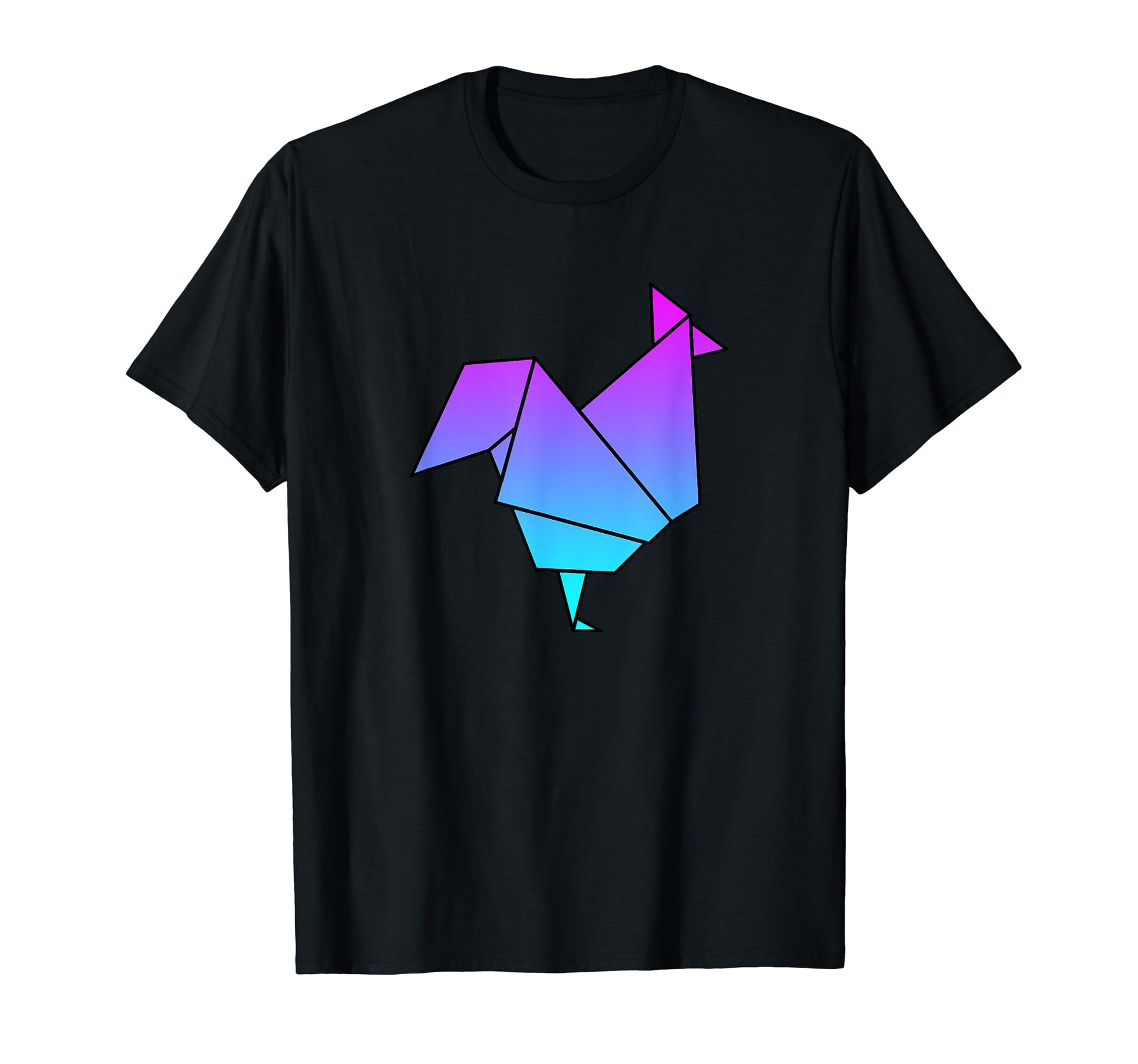 Rooster Origami Vaporwave Aesthetic T-Shirt - Minimalist Print Men Women - T-Shirt, Sweatshirt, Hoodie