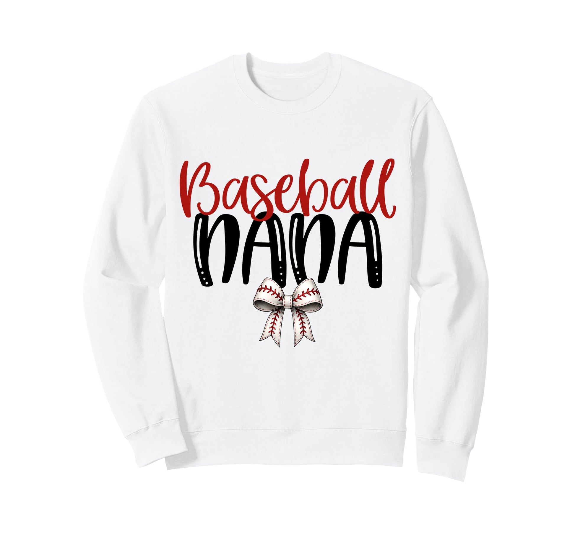 Baseball Nana Coquette Bow Game Day Sweatshirt - Trendy Graphic Unisex - T-Shirt, Sweatshirt, Hoodie