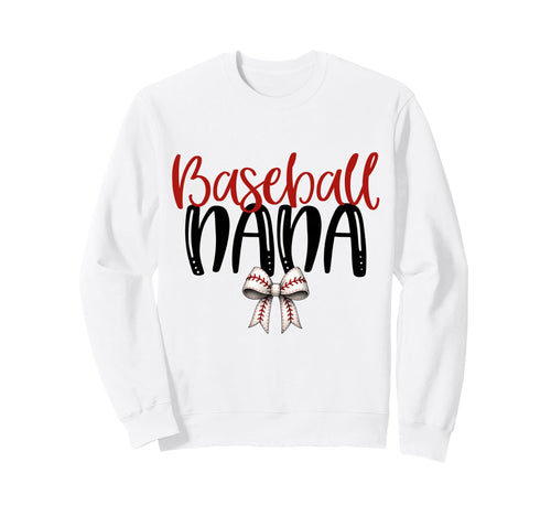 Baseball Nana Coquette Bow Game Day Sweatshirt - Trendy Graphic Unisex - T-Shirt, Sweatshirt, Hoodie