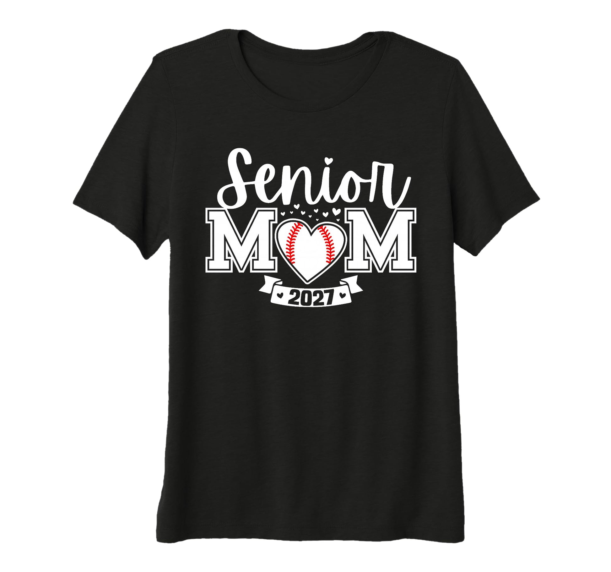 Womens Senior Baseball Mom Class 2027 T-Shirt - Unique Graphic for Adults - T-Shirt, Sweatshirt, Hoodie