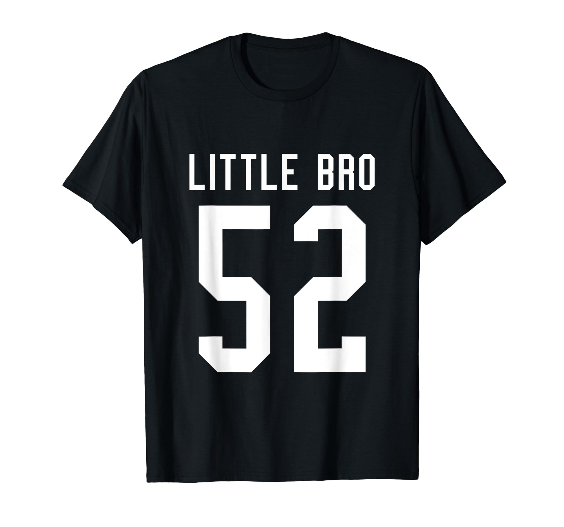 Number 52 Little Bro Biggest Fan T-Shirt - Custom Art Print Unisex - T-Shirt, Sweatshirt, Hoodie