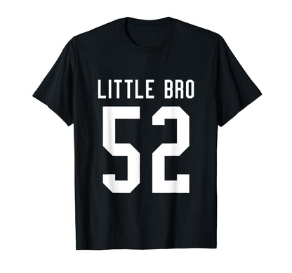 Number 52 Little Bro Biggest Fan T-Shirt - Custom Art Print Unisex - T-Shirt, Sweatshirt, Hoodie