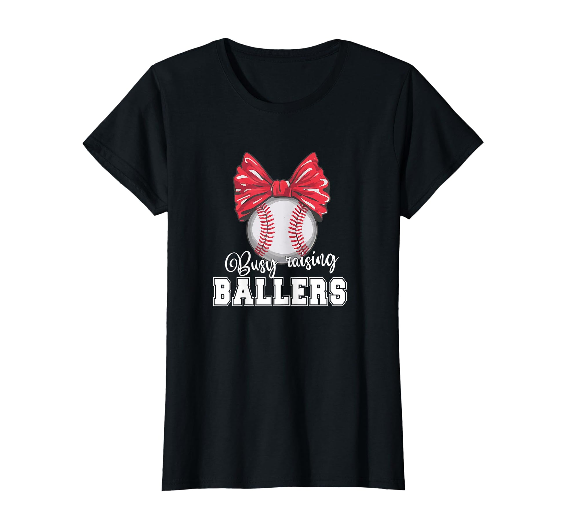 Busy Raising Ballers Softball T-Shirt - Novelty Apparel for Adults - T-Shirt, Sweatshirt, Hoodie