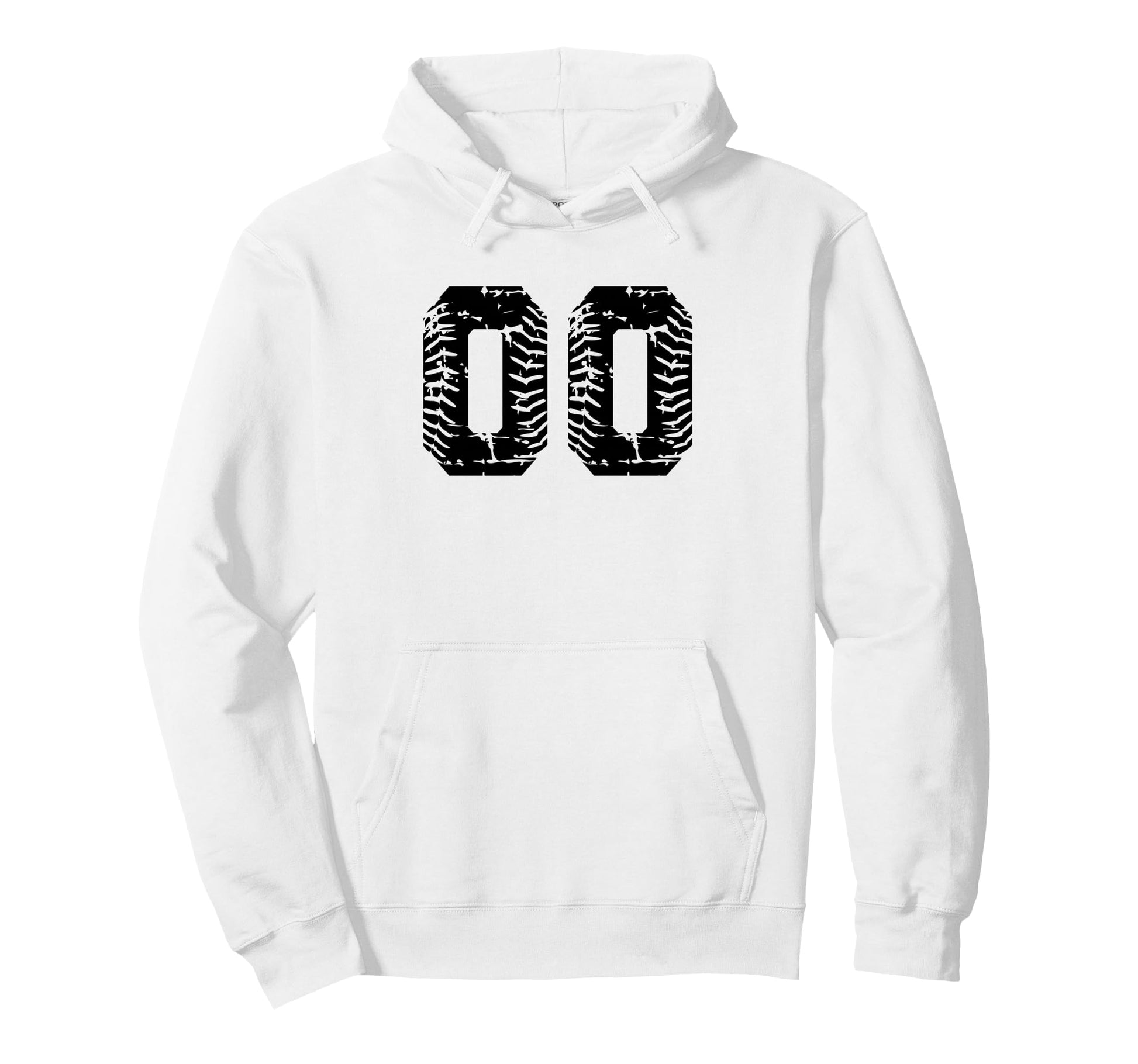 Baseball Softball Number 00 Hoodie - Casual Everyday Wear for Adults - T-Shirt, Sweatshirt, Hoodie
