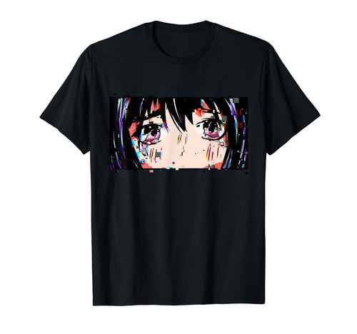 Sad Anime Vaporwave Aesthetic Anime T-Shirt - Streetwear Style for Adults - T-Shirt, Sweatshirt, Hoodie