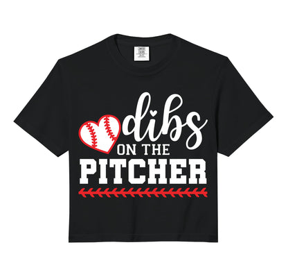 Baseball Pitcher Girlfriend Dibs T-Shirt - Casual Everyday Wear for Adults - T-Shirt, Sweatshirt, Hoodie