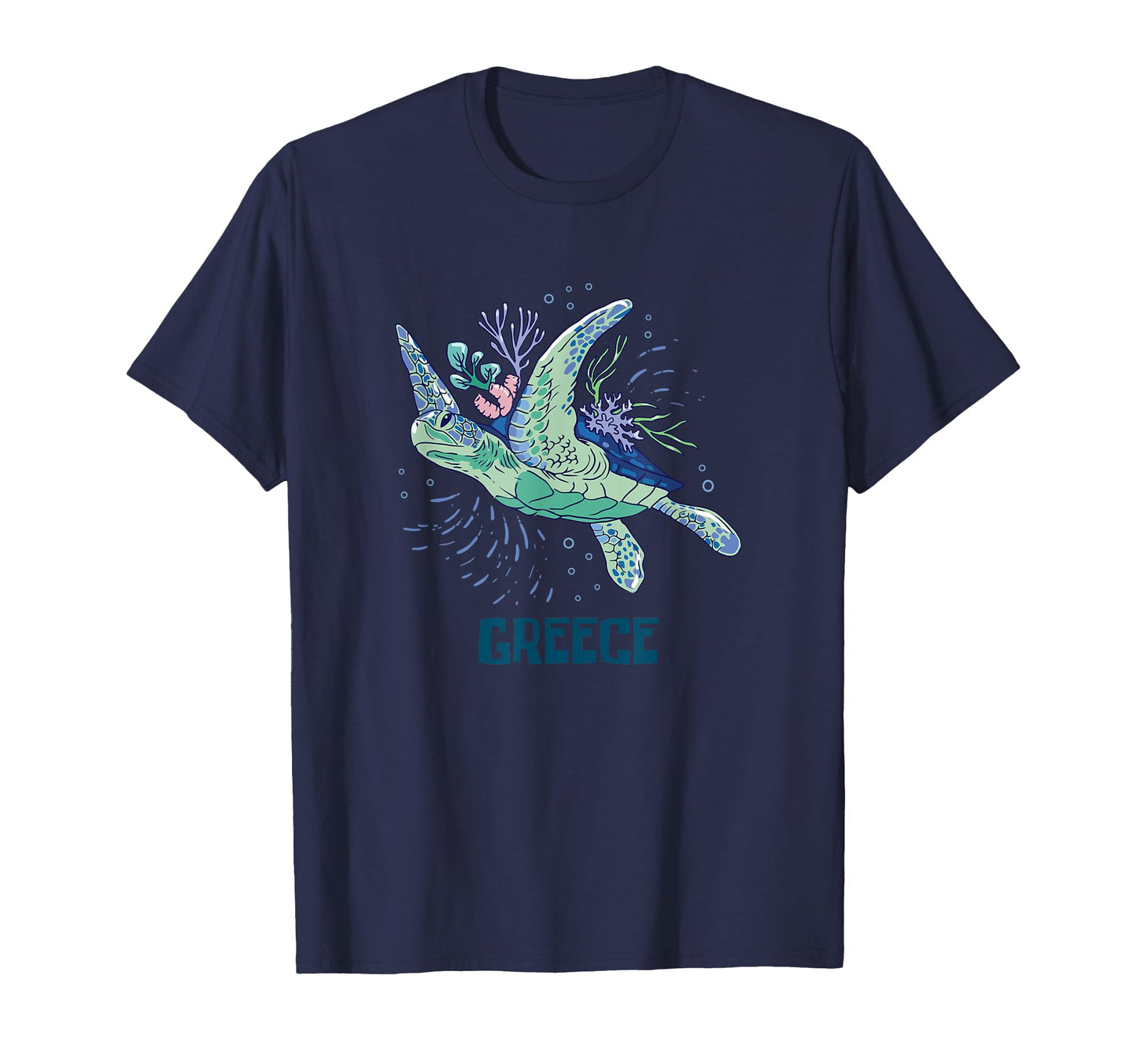 Sea Turtle Greece Vacation Boho Bohemian T-Shirt - Custom Art Print Unisex - T-Shirt, Sweatshirt, Hoodie
