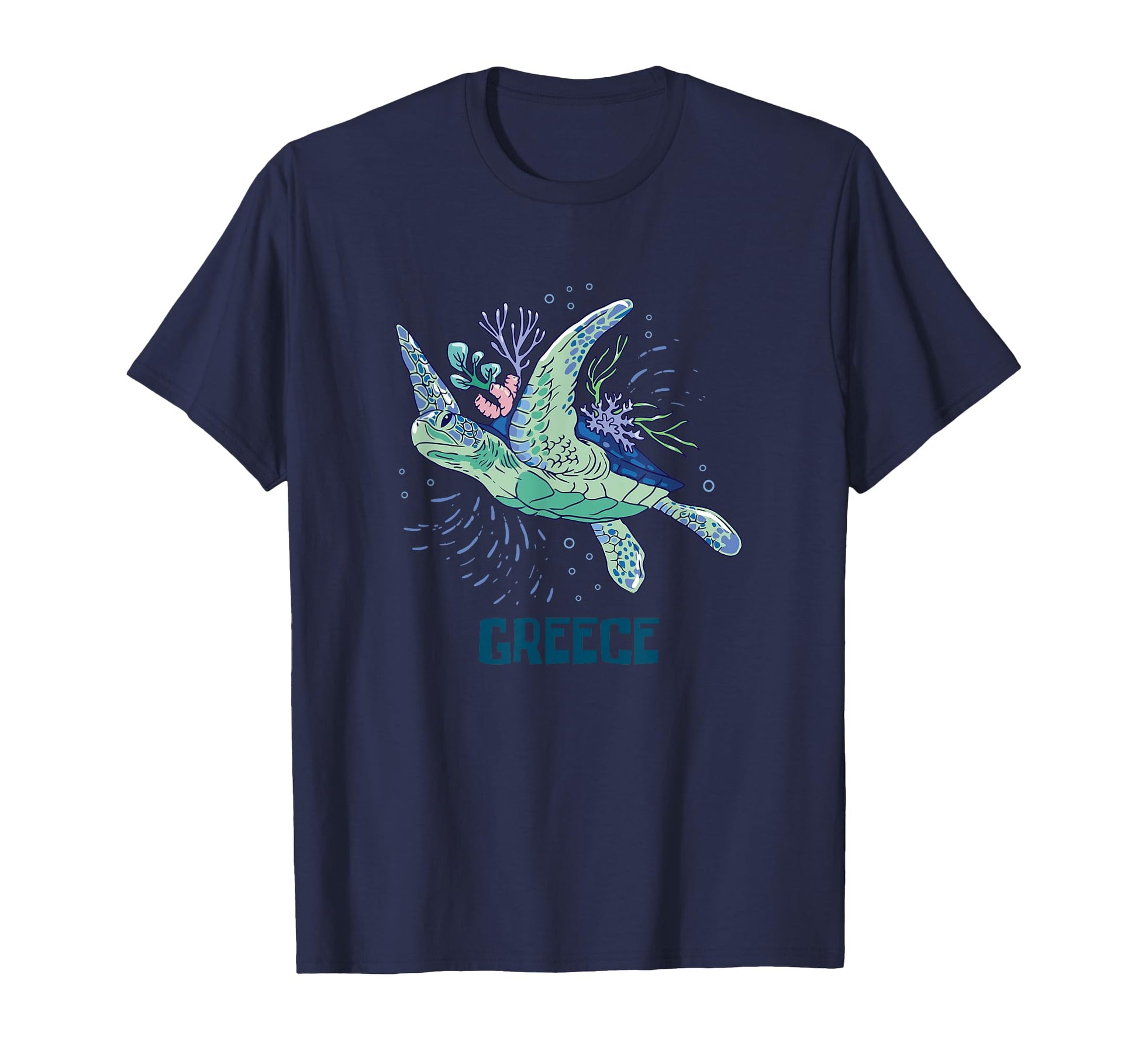 Sea Turtle Greece Vacation Boho Bohemian T-Shirt - Custom Art Print Unisex - T-Shirt, Sweatshirt, Hoodie