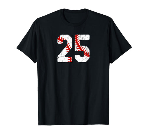 Baseball Player Jersey Number 25 25 T-Shirt - Graphic Print Men Women - T-Shirt, Sweatshirt, Hoodie