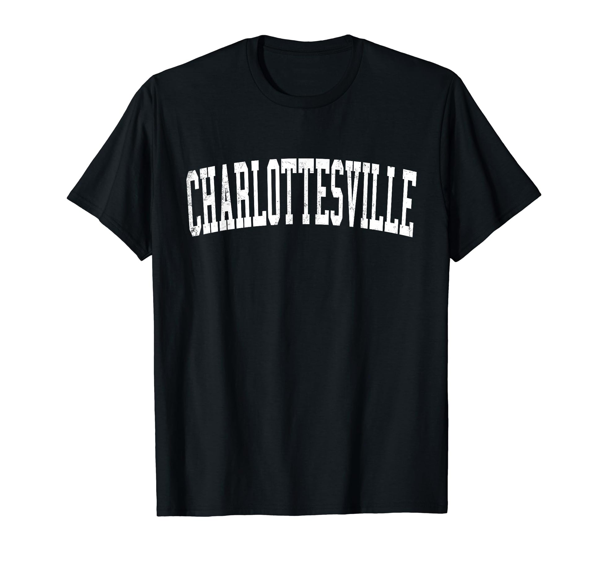 Charlottesville Va Distressed White T-Shirt - Fun Novelty Design Men Women - T-Shirt, Sweatshirt, Hoodie