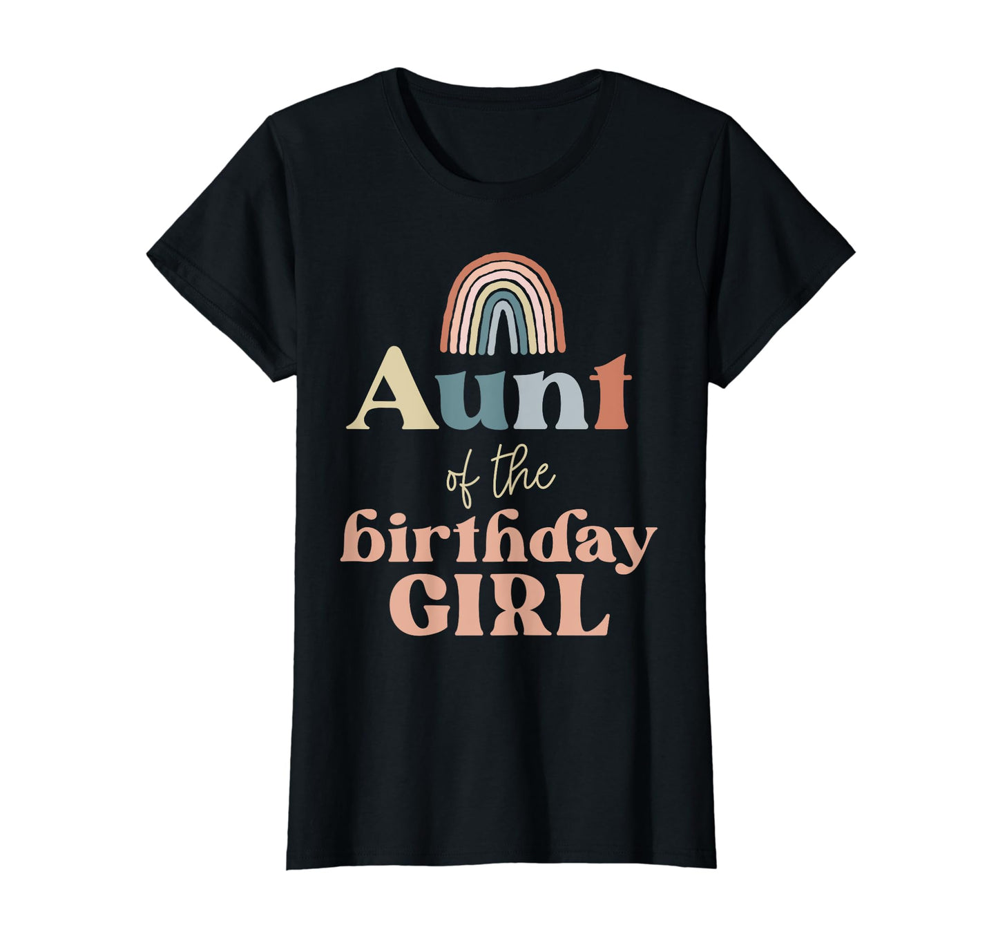 Aunt Birthday Boho Rainbow Party T-Shirt - Graphic Print for Adults - T-Shirt, Sweatshirt, Hoodie