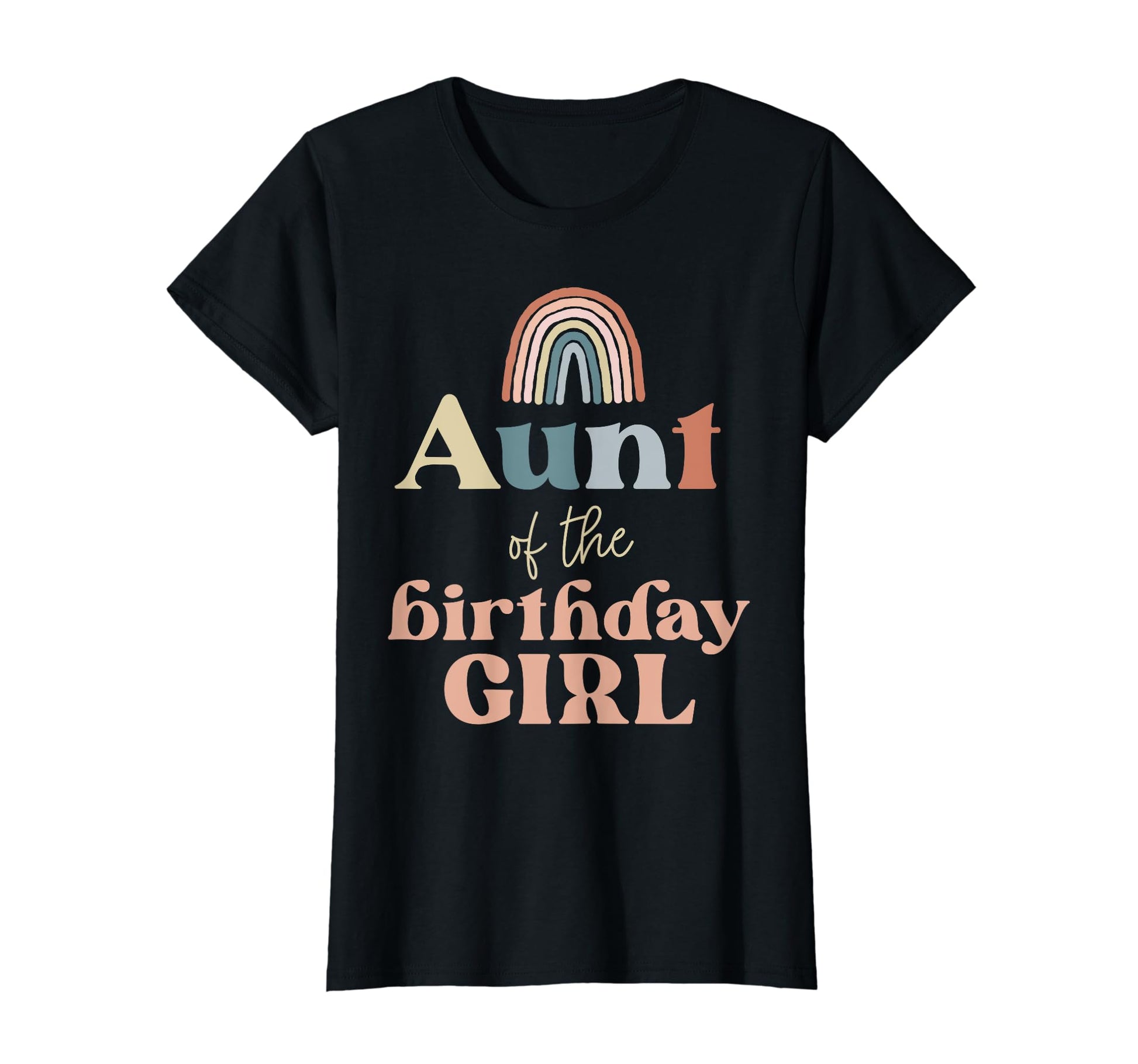 Aunt Birthday Boho Rainbow Party T-Shirt - Graphic Print for Adults - T-Shirt, Sweatshirt, Hoodie