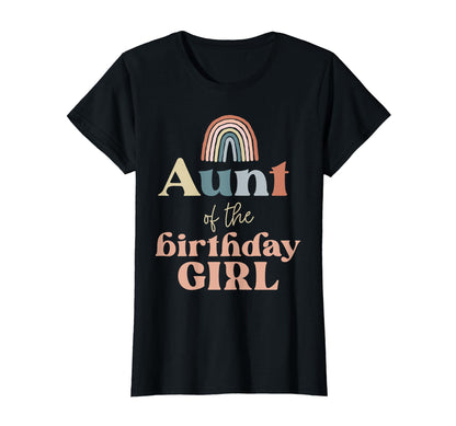 Aunt Birthday Boho Rainbow Party T-Shirt - Graphic Print for Adults - T-Shirt, Sweatshirt, Hoodie