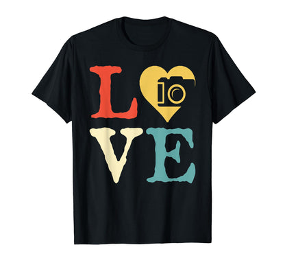 Camera Love Photography T-Shirt - Casual Everyday Wear for Adults - T-Shirt, Sweatshirt, Hoodie
