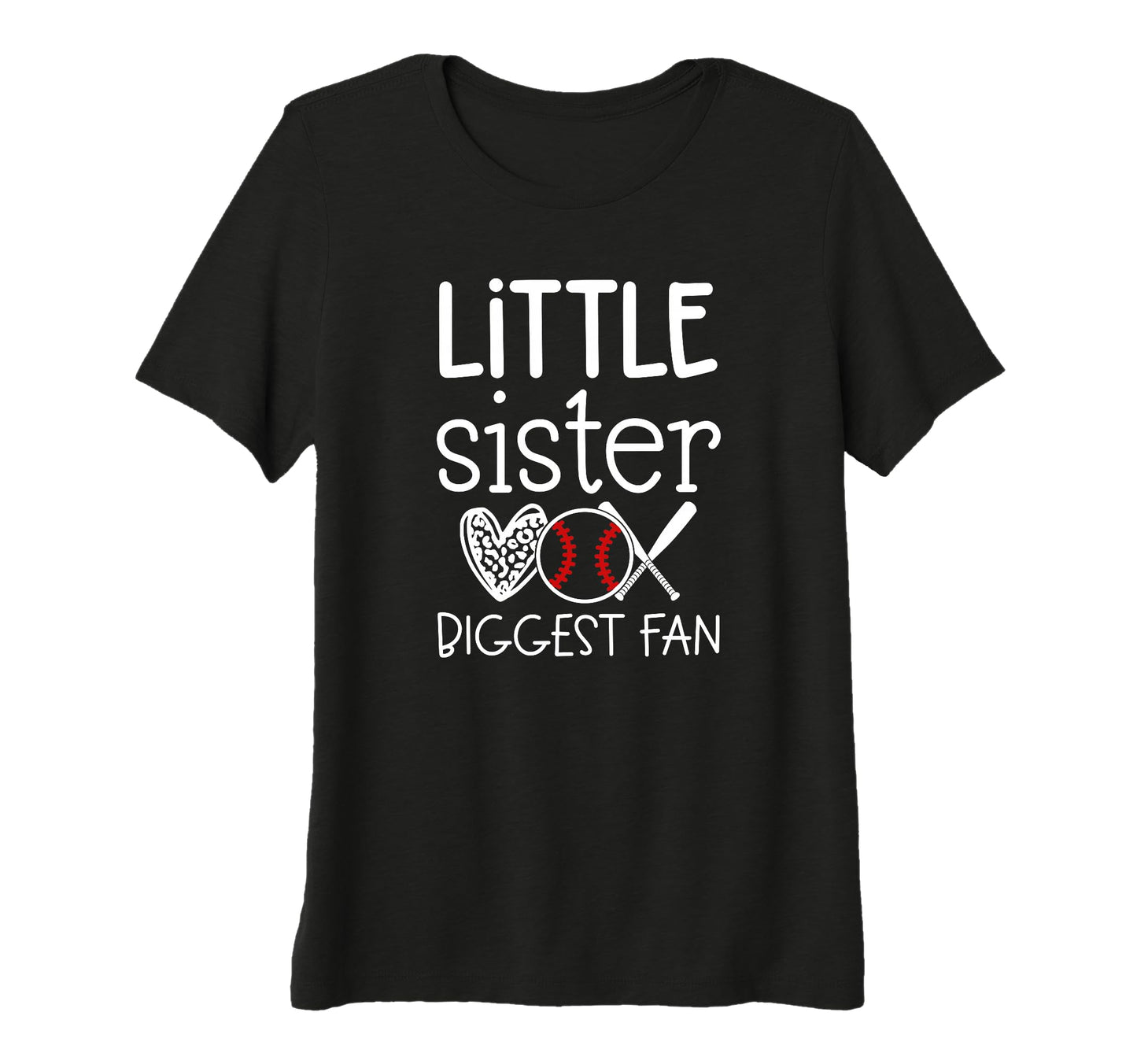 Womens Baseball Family Little Sister T-Shirt - Novelty Apparel Unisex - T-Shirt, Sweatshirt, Hoodie