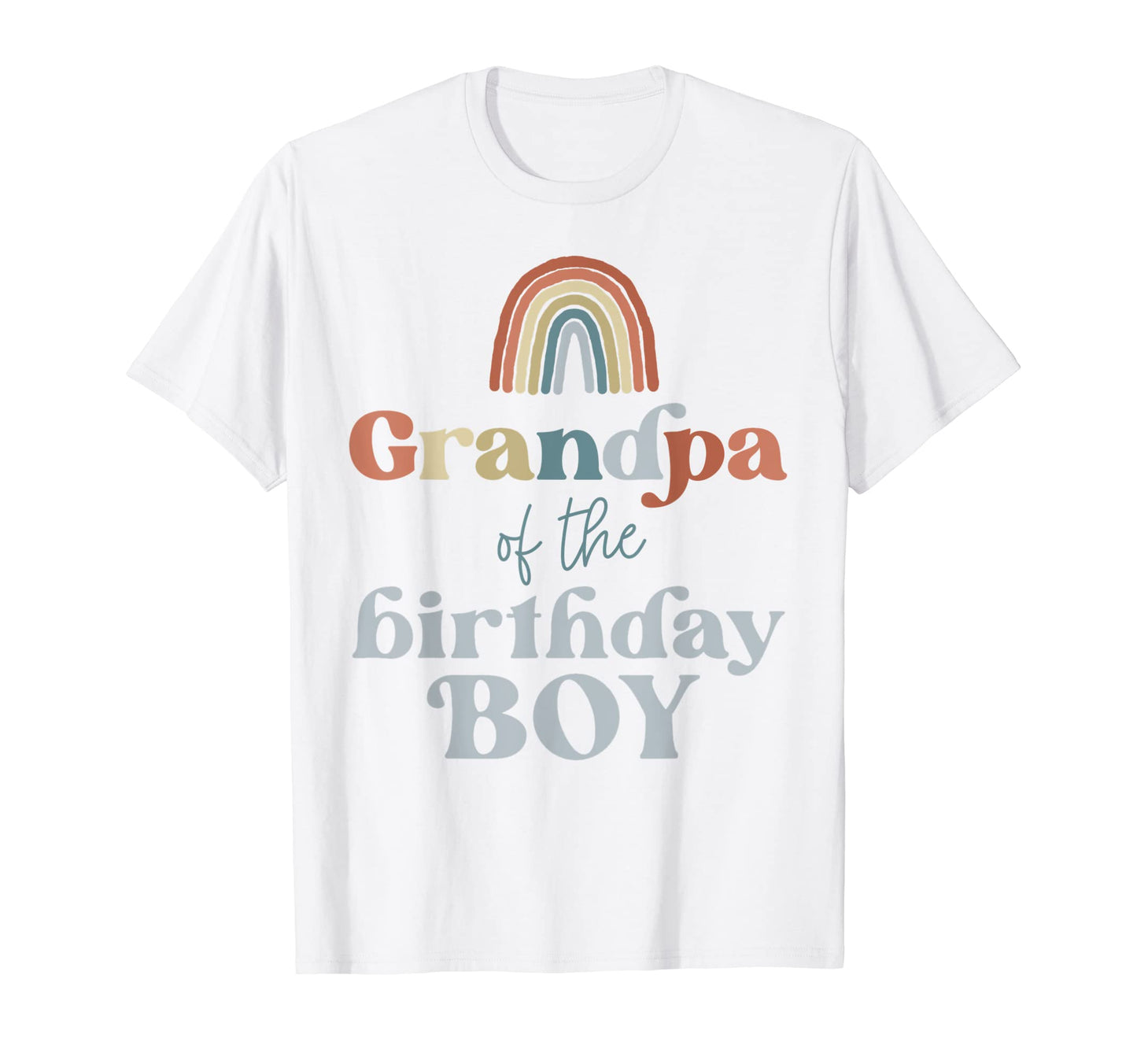 Mens Grandpa Birthday Boho Rainbow T-Shirt - Custom Art Print for Adults - T-Shirt, Sweatshirt, Hoodie
