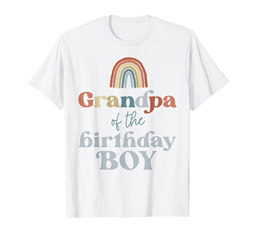 Mens Grandpa Birthday Boho Rainbow T-Shirt - Custom Art Print for Adults - T-Shirt, Sweatshirt, Hoodie