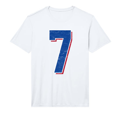 Number 7 Numbered Uniform Sports T-Shirt - Casual Everyday Wear Men Women - T-Shirt, Sweatshirt, Hoodie