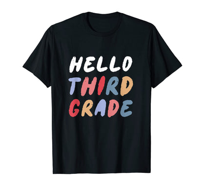 Hello 3Rd Grade Back To School T-Shirt - Streetwear Style for Adults - T-Shirt, Sweatshirt, Hoodie