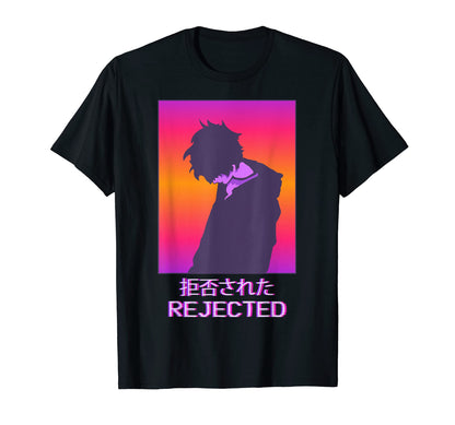 Sad Anime Emo Japanese Vaporwave T-Shirt - Graphic Print for Adults - T-Shirt, Sweatshirt, Hoodie