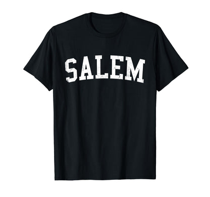 Salem Or Distressed White Varsity T-Shirt - Minimalist Print for Adults - T-Shirt, Sweatshirt, Hoodie