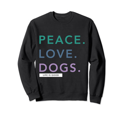 Peace Love Dogs Dog Love Dog Lover Sweatshirt - Minimalist Print for Adults - T-Shirt, Sweatshirt, Hoodie