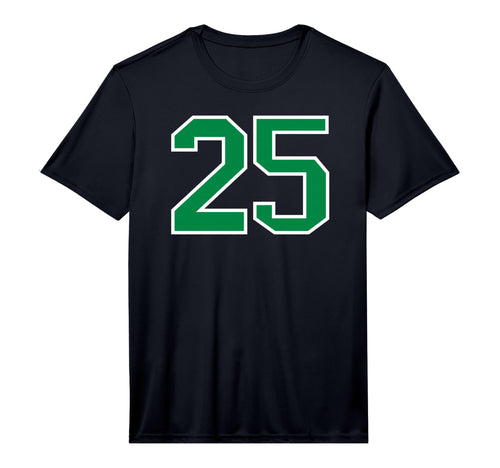 White Green Sports Team Number 25 T-Shirt - Fun Novelty Design Men Women - T-Shirt, Sweatshirt, Hoodie