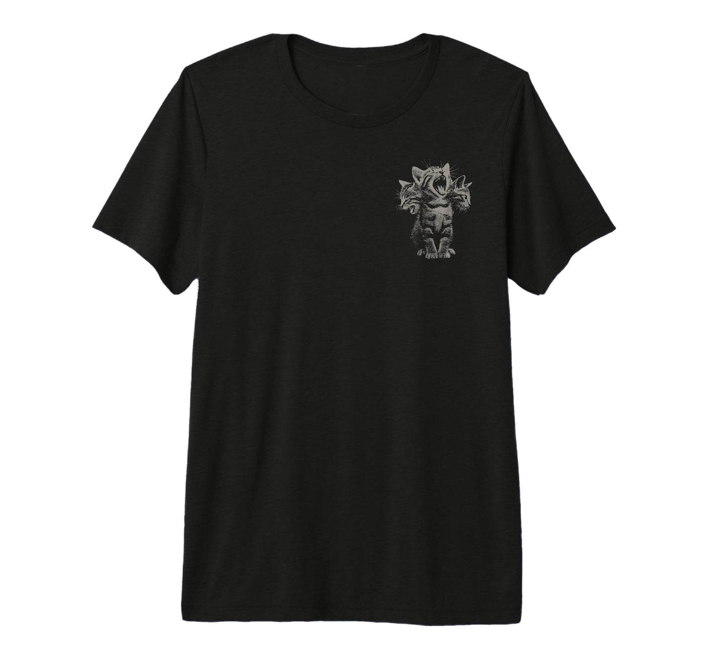 3 Headed Cat Funny Grunge Y2K 90S Kitten T-Shirt - Graphic Print Unisex - T-Shirt, Sweatshirt, Hoodie