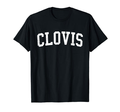 Clovis Ca Distressed White Varsity T-Shirt - Novelty Apparel Men Women - T-Shirt, Sweatshirt, Hoodie