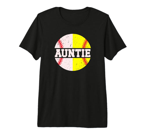 Auntie Baseball Softball Aunt Softball T-Shirt - Trendy Graphic for Adults - T-Shirt, Sweatshirt, Hoodie