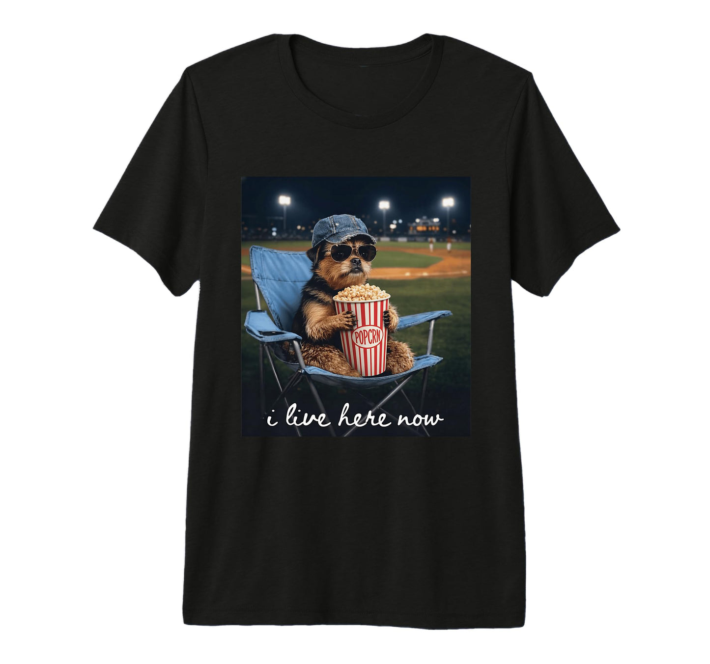 Funny Griffon Baseball Mom I Live Here T-Shirt - Novelty Apparel Unisex - T-Shirt, Sweatshirt, Hoodie