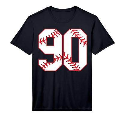 90Th Birthday Baseball 90 Years Old T-Shirt - Aesthetic Graphic Unisex - T-Shirt, Sweatshirt, Hoodie