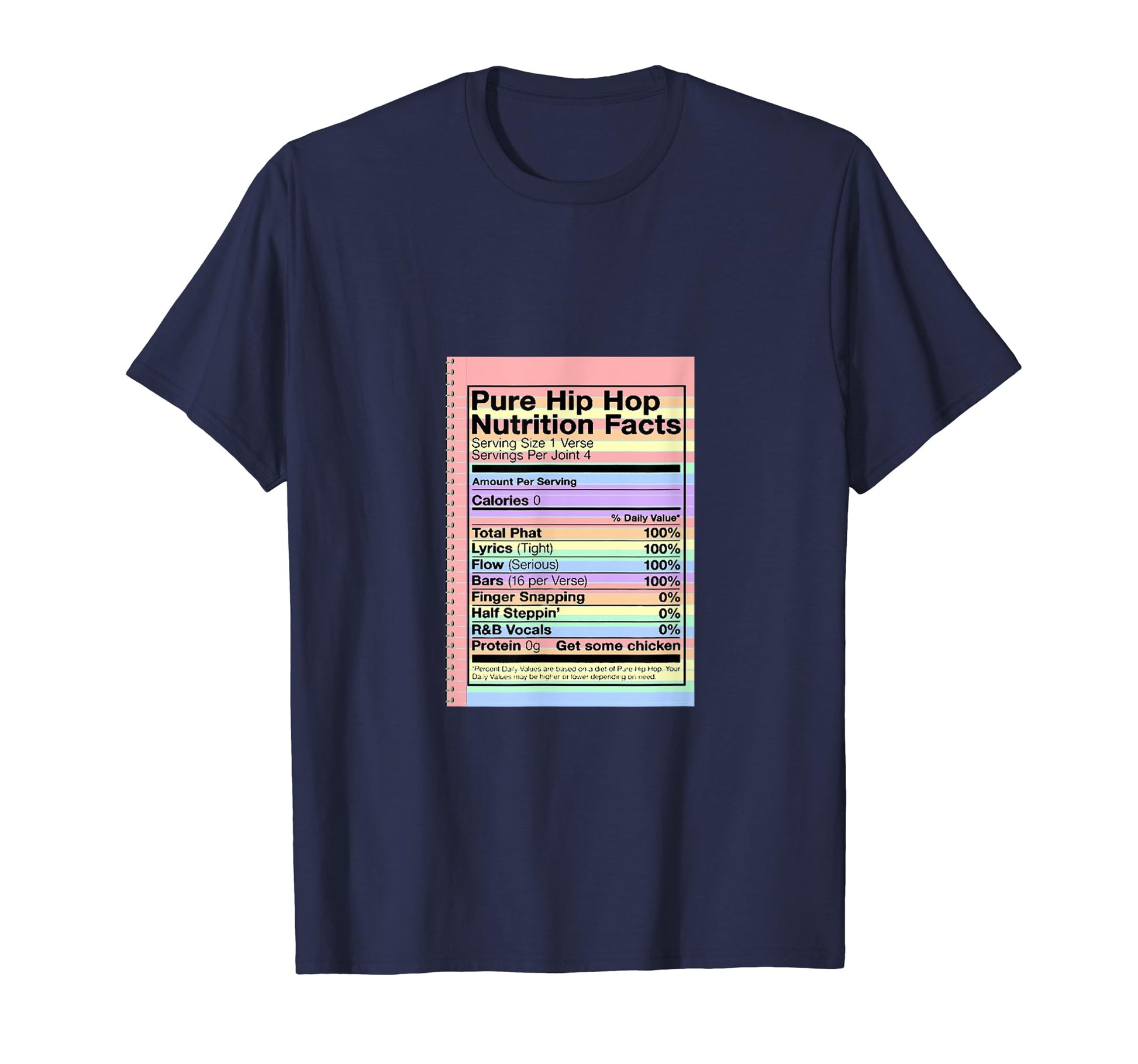 Pure Hip Hop Nutrition Facts Gift T-Shirt - Trendy Graphic Men Women - T-Shirt, Sweatshirt, Hoodie