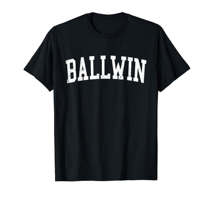Ballwin Mo Distressed White Varsity T-Shirt - Aesthetic Graphic Men Women - T-Shirt, Sweatshirt, Hoodie