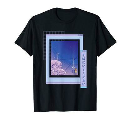 Aesthetic Vaporwave Japan 90S Meme T-Shirt - Unique Graphic Men Women - T-Shirt, Sweatshirt, Hoodie