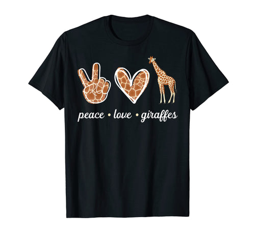 Peace Love Giraffes Safari Zoo T-Shirt - Custom Art Print for Adults - T-Shirt, Sweatshirt, Hoodie
