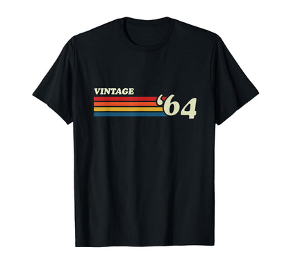 64 Stripes Born 1964 Birthday 60Th T-Shirt - Graphic Print for Adults - T-Shirt, Sweatshirt, Hoodie